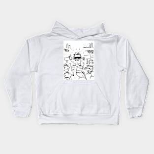 Apes Agitate for Better Work Conditions Kids Hoodie